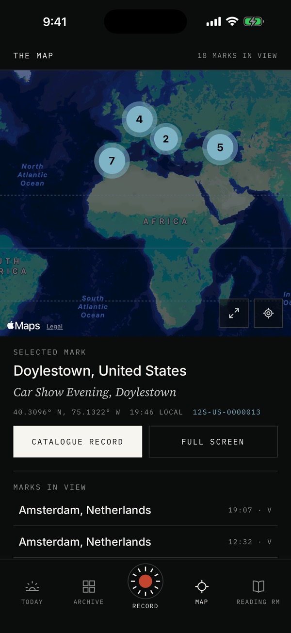 12 Seconds of the World — map view